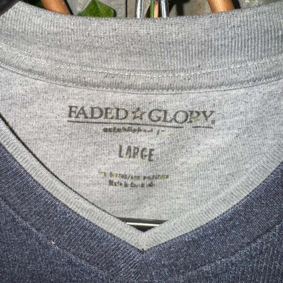 Vintage Y2K faded glory 2000s stripe skate surf xg LS tshirt - Picture 3 of 4